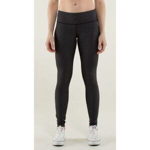 Lululemon Wunder Under Pant Size 10 Black White Diamond Dot 30" Inseam